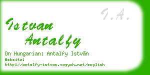 istvan antalfy business card